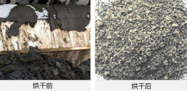 化工污泥烘干设备烘干效果对比图