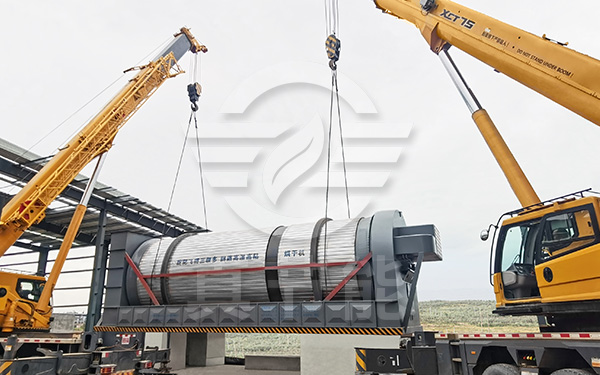 纸浆烘干设备吊装现场 纸浆烘干设备吊装现场